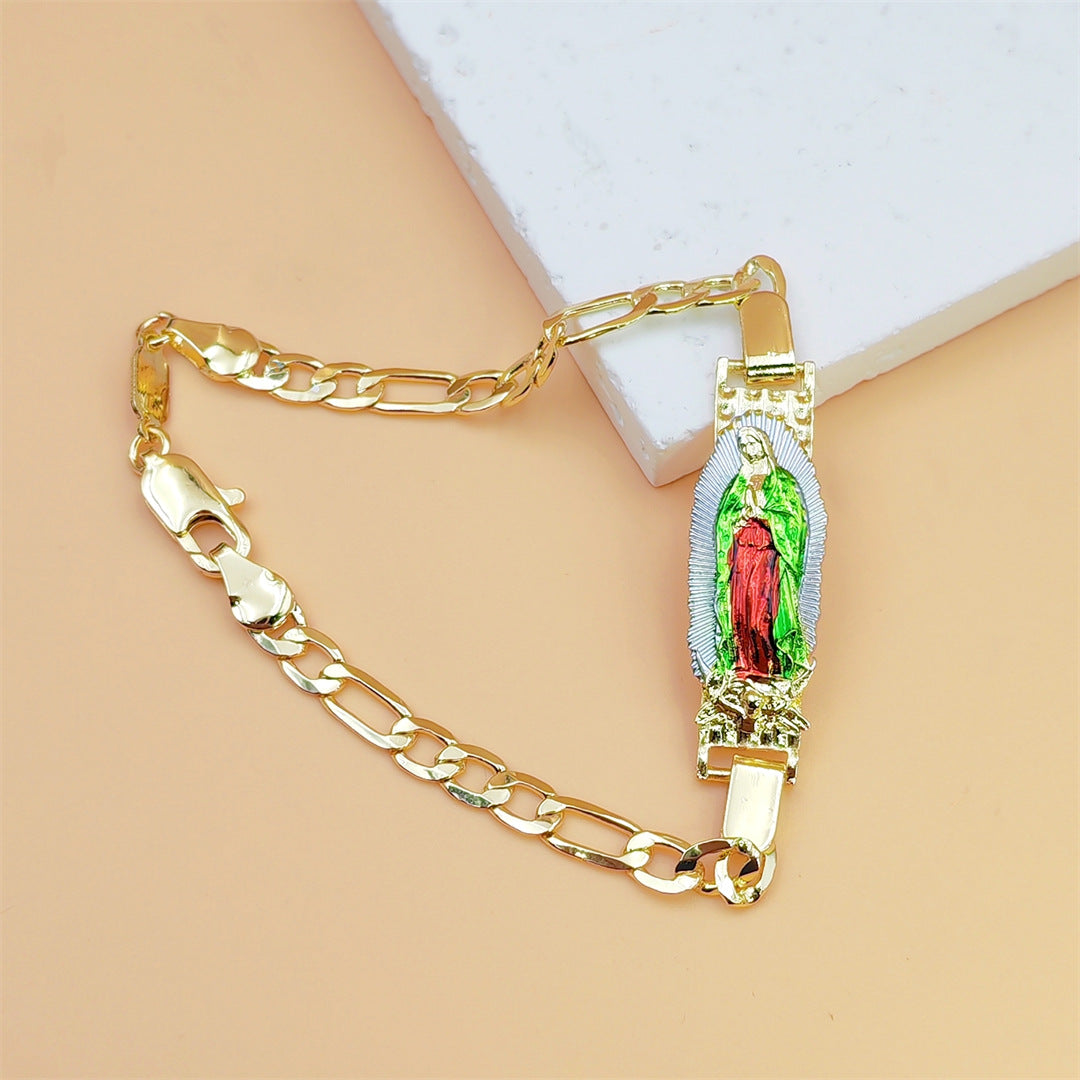 Wholesale Two color bracelet religious bracelet